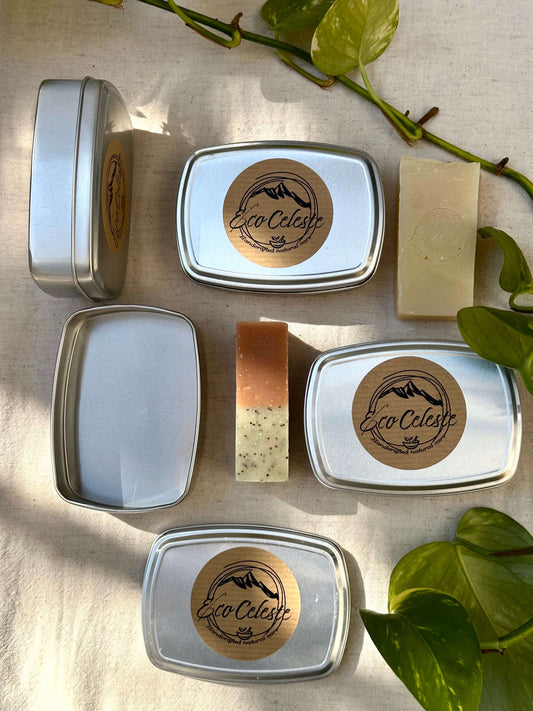 Scatolina porta sapone in alluminio (formato travel)